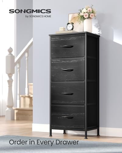 SONGMICS Dresser for Bedroom, Tall Dresser with 4 Fabric Drawers - Image 3