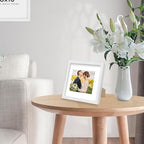 puthiac 8x8 Solid Oak Wood Picture Frame, White, 1 Pack - Image 4