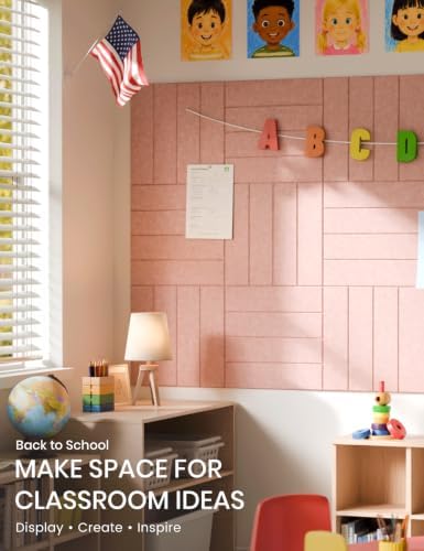 Fluxynara 48" x 36" Large Felt Bulletin Board, Pink - Image 4