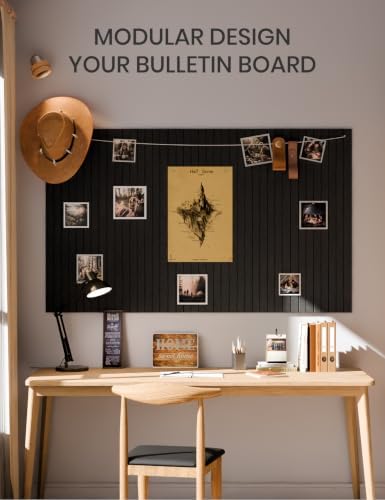Fluxynara 36" x 24" Large Felt Bulletin Board, Black - Image 6