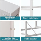 LUMTOK 10 Drawers Dresser with Fabric Bins for Bedroom,Closets，Light Gray - Image 4