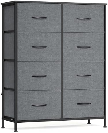SONGMICS Dresser for Bedroom, Tall Dresser with 8 Fabric Drawers by SONGMICSbySONGMICSHOME