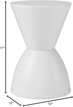 Modway Haste Contemporary Modern Hourglass Accent Stool in White - Image 3