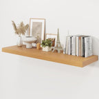48" Natural Oak Color Floating Shelves 12inch Deep Shelf, Set of 1 by Ornawit