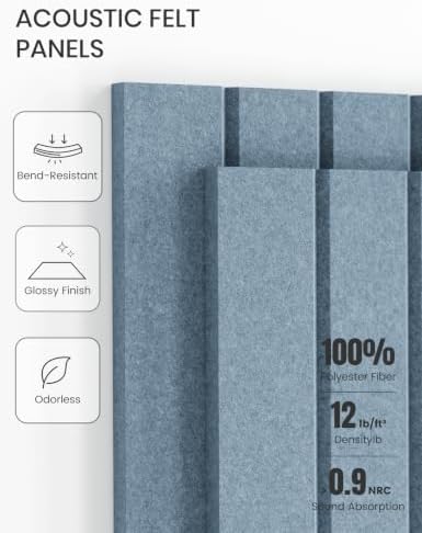 Fluxynara 48" x 36" Large Felt Bulletin Board, Dusty Blue - Image 5
