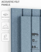 Fluxynara 48" x 36" Large Felt Bulletin Board, Dusty Blue - Image 5