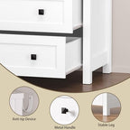 BORNOON 3-Drawer Dresser, Small Wooden Chest of Drawers with Metal Knobs, Water-Resistant Top, Storage Organizer with Anti-Tip Kit for Bedroom, Nursery, Living Room - Image 5