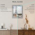 Hongkee 10x13 Picture Frame Set of 4, Made of Real Glass and Grey Frame, 10 by 13 Photo for Wall or Tabletop - Display Picture 8.5x11 with Mat or 10x13 Without Mat - Image 4