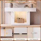 Homieasy Console Table, 47" Entryway Table with Charging Station, White - Image 7