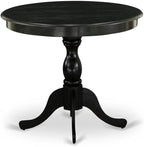 East West Furniture ANVA3-BLK-C 3 Piece Modern Dining Table Set Contains a - Image 3