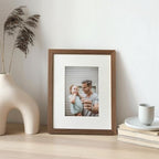 8x10 Picture Frame, Solid Oak Wood 8 x 10 Photo Frame with Mat to 5x7 - Image 6