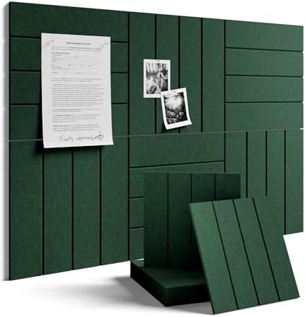 Fluxynara 36" x 24" Large Felt Bulletin Board, Pine Green by FLUXYNARA