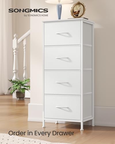 SONGMICS Dresser for Bedroom, Tall Dresser with 4 Fabric Drawers - Image 3