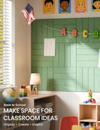 Fluxynara 36" x 24" Large Felt Bulletin Board, Moss Green - Image 4