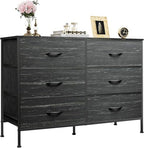 WLIVE Dresser for Bedroom with 6 Drawers, Charcoal Black Wood Grain Print by WLIVE