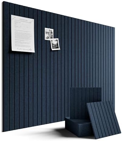 Fluxynara 48" x 36" Large Felt Bulletin Board, Carbon Blue by FLUXYNARA