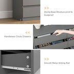 Vibe & Dine 8 Drawer Double Dresser, Modern Chest of Drawers with Wide Storage for Closet, Bedroom, Living Room, Grey - Image 6