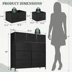 9-Drawer Dresser Anti-Tip Tall Storage Organizer - Image 3