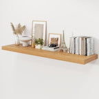 48" Natural Oak Color Floating Shelves 12inch Deep Shelf, Set of 1 by Ornawit