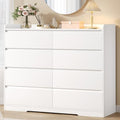 White Dresser for Bedroom, 8 Drawer Dresser Chests of Drawers by Unknown