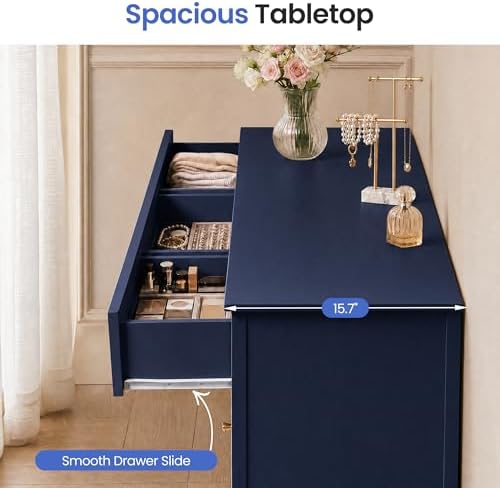 RoyalCraft 7 Drawer Dresser for Bedroom, 53" Wide, Wooden Chest of Drawers - Image 6