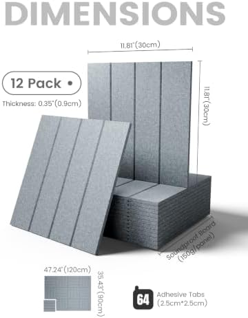Fluxynara Felt Bulletin Board & Cork Board Alternative, Blue Gray - Image 2
