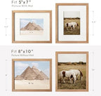 8x10 Picture Frame, Solid Wood 8x10 Photo Frame with Mat to 5x7 - Image 3