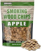 Apple Wood Smoking Chips 2 lb – Natural Fruit Wood Chips for Smoker & Grill, Mild Sweet Smoke Flavor for Chicken, Pork & Fish, Clean Burning, No Chemicals by Gimgsoen