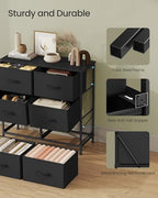 SONGMICS Dresser for Bedroom, Tall Dresser with 6 Fabric Drawers - Image 6