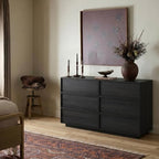 6-Drawer Dresser for Bedroom, 47.2" Wide, Wooden, Black - Image 7