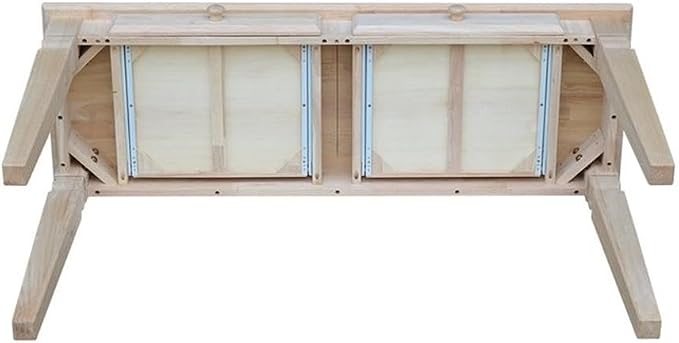 Java Console Table with 2 Drawers, Unfinished - Image 9