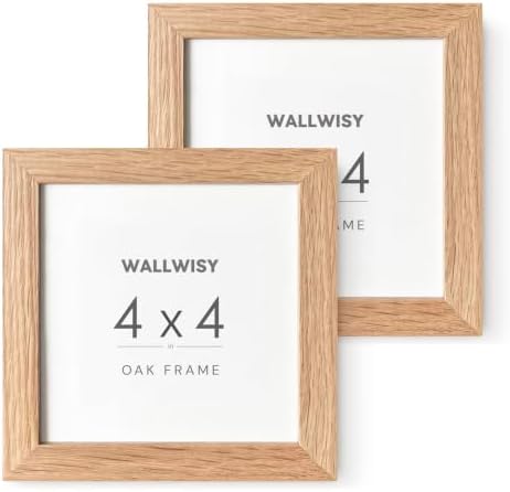 4x4 Picture Frame, Solid Oak Wood 4x4 Photo Frames by TumblerHome