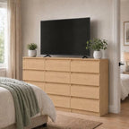 12 Drawer Dresser for Bedroom,Modern Deep Drawer Dresser with No-Handle Design,Storage Wood Chest of Drawer,Storage Organizer Furniture for Closet,Hallway - Image 3
