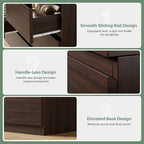 Jocoevol Modern Brown 7 Drawer Dresser for Bedroom, Simply Chest of Drawers, Wood Storage Dresser with Deep Drawers for Living Room Hallway Entryway, Brown - Image 7