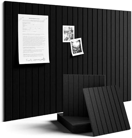 Fluxynara 36" x 24" Large Felt Bulletin Board, Black by FLUXYNARA