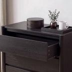CHUWELL 27.6" Wide Black 3 Drawer Dresser for Bedroom with Solid Wood Legs - Image 7