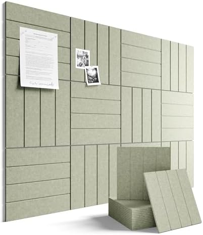 Fluxynara 48" x 36" Large Felt Bulletin Board, Sage by FLUXYNARA