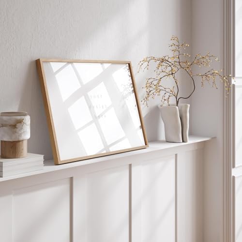 puthiac 18x24 Solid Oak Wood Picture Frames, Natural Oak, 3 Pack - Image 6