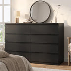 MapleGrace Modern 8 Drawer Dresser, Black - Image 3