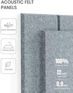 Fluxynara Felt Bulletin Board & Cork Board Alternative, Blue Gray - Image 4