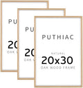 puthiac 20x30 Solid Oak Wood Picture Frames, Natural Oak, 3 Pack by PUTHIAC