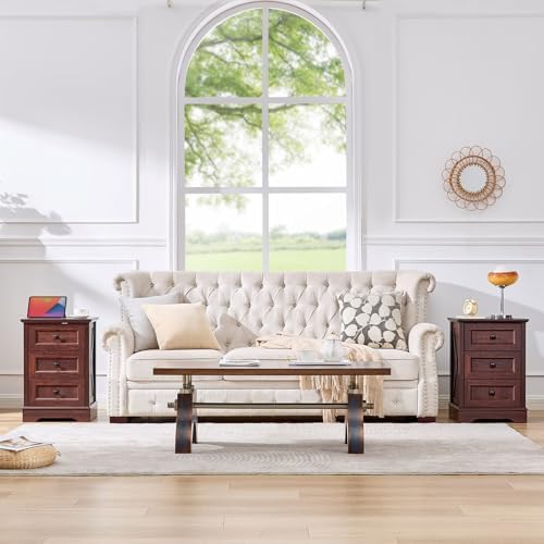 Farmhouse 3 Drawers Dresser for Bedroom,Small Dresser with Charging Station - Image 5