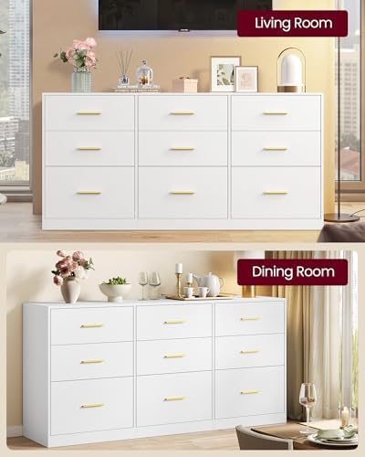 VASAGLE 9-Drawer Dresser, Chest of Drawers, 63.1 x 15.8 x 30.7 Inches - Image 7