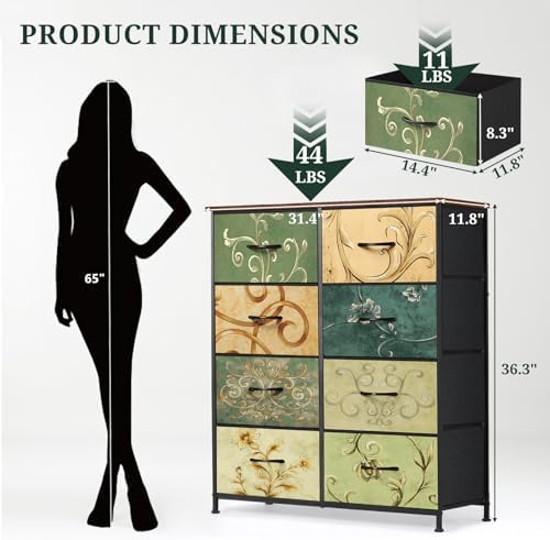 8-Drawer Dresser for Bedroom, Anti-Tip Tall Storage Organizer - Image 3