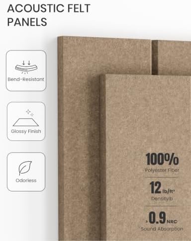 Fluxynara 36" x 24" Large Felt Bulletin Board, Taupe - Image 5