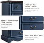Farmhouse 6 Drawers Dresser, 47" High, Blue - Image 5