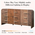 Curved Drawer Dresser for Bedroom with 9 Drawers, 63'' Wide Chest of Drawer - Image 3