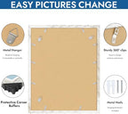 Hongkee 16x20 Frames Set of 4, 16 x 20 Distressed White Wood(Mat 11x14) - Image 5