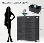 8-Drawer Dresser for Bedroom, Anti-Tip Tall Storage Organizer - Image 3