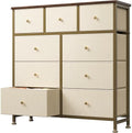 DUMOS 9 Drawer Dresser for Bedroom, Storage Organizer Chest of Drawers by DumosLifestyle